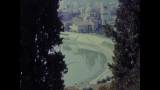 Verona Italien Juni 1964 Stadtansicht Von Verona Den 60Er Jahren — Stockvideo