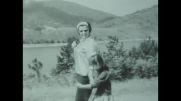 Cagliari Italien Juni 1958 Erinnerungen Den Familienurlaub Den 50Er Jahren — Stockvideo