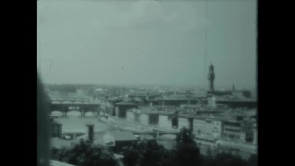 Florence Italy June 1958 Florence Aerial View 50S — Stockvideo