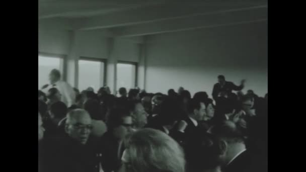 Verona Itália Maio 1964 Cena Almoço Negócios Década — Vídeo de Stock