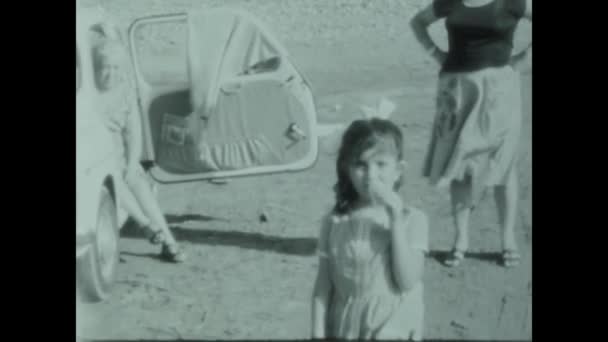 Cagliari Italy June 1958 대가족 — 비디오