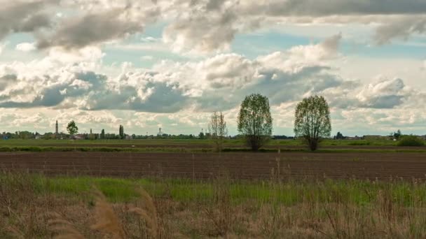 Time Lapse Shot Panoramic Countryside Landscape Summer Time — Vídeo de Stock