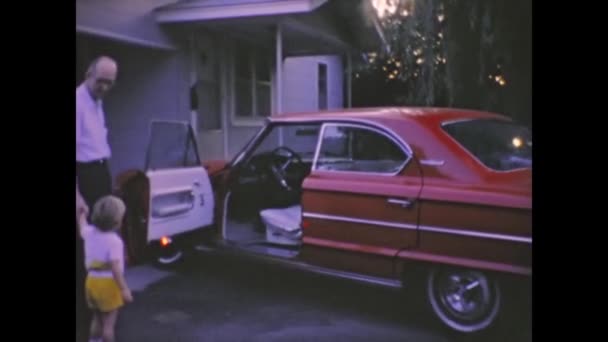 Dallas Spojené Státy Americké Březen 1963 Rodinná Automobilová Scéna Letech — Stock video