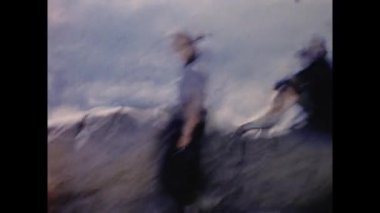 Kaliforniya, ABD Haziran 1957: Yosemite dağ manzarası 50 'li yıllarda