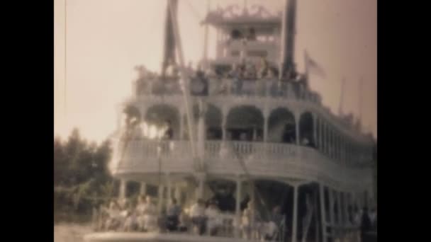 California United States June 1957 Paddle Steamer River 50S — Video Stock