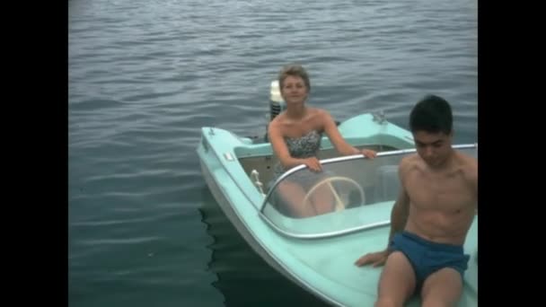 Normandy France May 1964 Speedboat Vacation Fun Scene 60S — Video