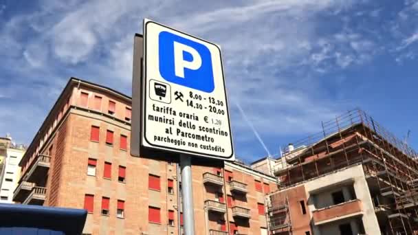 Rovigo Italië Juli 2022 Parkeermeter Voor Betaald Parkeren — Stockvideo