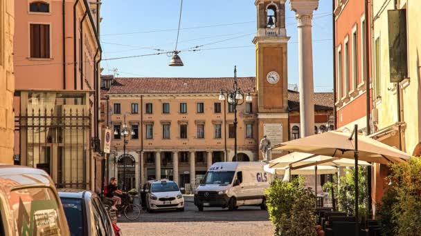 Rovigo Italy July 2022 Rovigo City Center View — Wideo stockowe