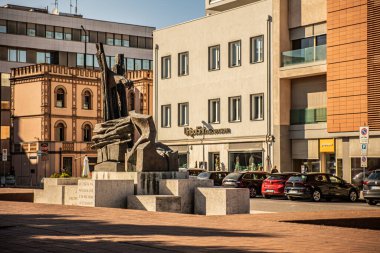 Rovigo, İtalya 29 Temmuz 2022: Rovigo şehir merkezi görünümü