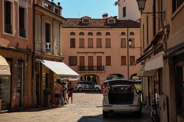 Rovigo, İtalya 29 Temmuz 2022: Rovigo şehir merkezi görünümü