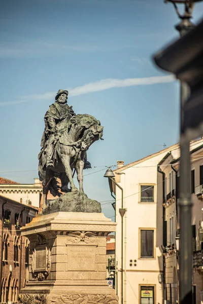 Rovigo Italy Horse Statue Garibaldi — 스톡 사진