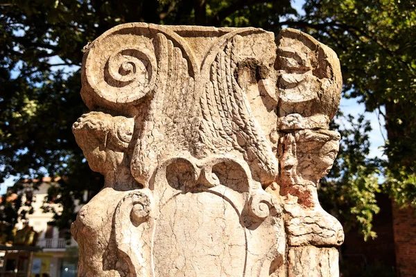 Ancient Marble Sculpture Detail Outdoor — Zdjęcie stockowe