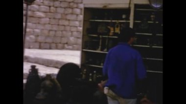 Tel Aviv, Israel june 1960: Israeli street market scene in 60s