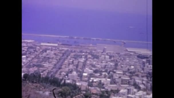 Tel Aviv Israel June 1960 Tel Aviv Aerial View 60S — Stockvideo