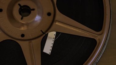 Discover ancient film reel, open the boxes to take out the ancient film reel