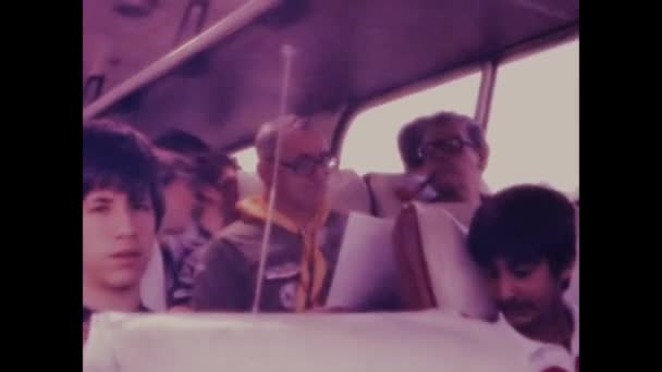 Washington United States May 1978 People Bus Trip Scene 70S — Wideo stockowe