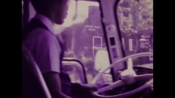 Washington United States May 1978 Bus Driver Scene 70S — Stockvideo