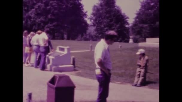 Washington United States May 1978 Lincoln Gettysburg Address Monument 70S — Vídeo de stock