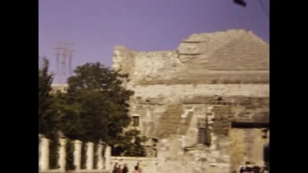 Jerusalem Israel June 1976 Jerusalem Street View 70S — Vídeo de stock