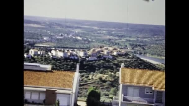 Fatima Portugal May 1970 Portugal Hilly Landscape 70S — 图库视频影像