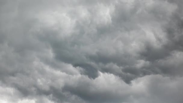 Time Lapse Shot Grey Clouds Overcast Sky Black Cloud Dark — Vídeo de stock