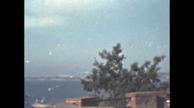 Liguria, Italy june 1960: Ligurian coast view in 60s