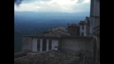 Assisi, Italy june 1960: Basilica of San Francesco d'Assisi in 60s