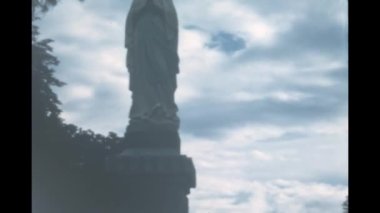 Lourdes. France 1965: Lourdes church view in 60s