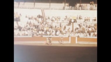 Barcelona, Spain may 1965: Corrida, Bullfight arena show in 60s