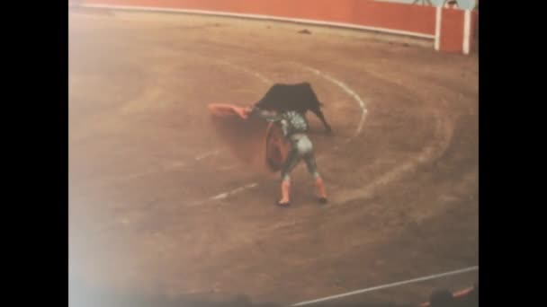 Barcelona Spain May 1965 Corrida Bullfight Arena Show 60S — Wideo stockowe
