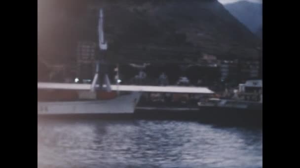 Athens Greece June 1965 Boat Entering Port 60S — Vídeos de Stock