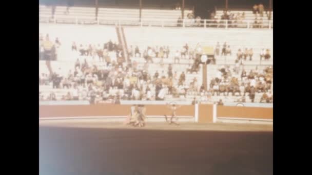 Barcelona Spain May 1965 Corrida Bullfight Arena Show 60S — Vídeo de Stock