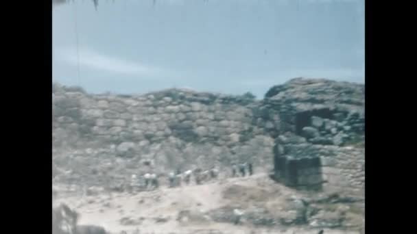 Athens Greece June 1965 Athens Acropolis View Scene 60S — Vídeo de stock