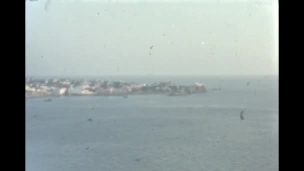 Liguria Italy June 1959 Mediterranean Coast View 50S — Stockvideo
