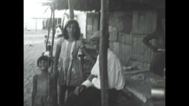 Catanzaro Italy August 1962 Old Village Local People Busy Daily — Stockvideo