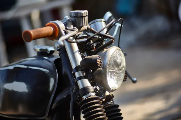 Simple Detail Handlebar Belonging Old Motorcycle State Corrosion — Stock Photo, Image