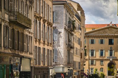 Nice, France 20 august 2022: Scene of daily life in one of the most beautiful and suggestive streets of Nice in France.
