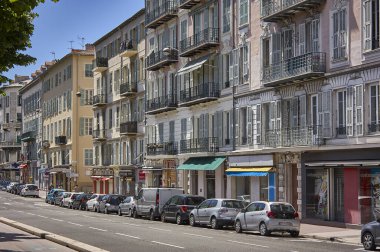 Nice, France 20 august 2022: Scene of daily life in one of the most beautiful and suggestive streets of Nice in France.