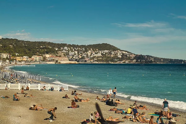 Nice France August 2022 Seaside Resort Nice Beach France Summer — ストック写真