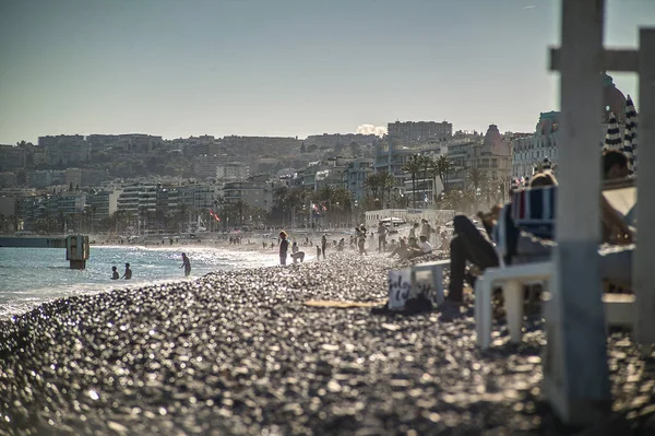 Nice France August 2022 Seaside Resort Nice Beach France Summer — Stockfoto