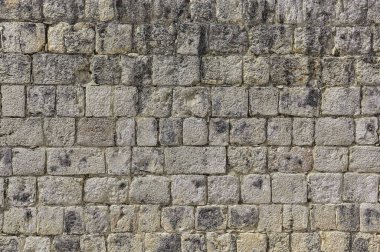 Duvarın dokusu ve tuğlalar Meksika 'daki Chichen Itza arkeolojik kompleksindeki Jaguar Tapınağını oluşturuyor.