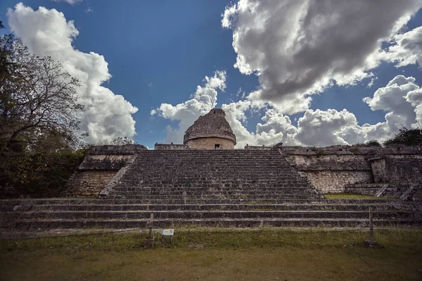 Vista Del Observatorio Astronómico Chichén Itzá — Foto de Stock