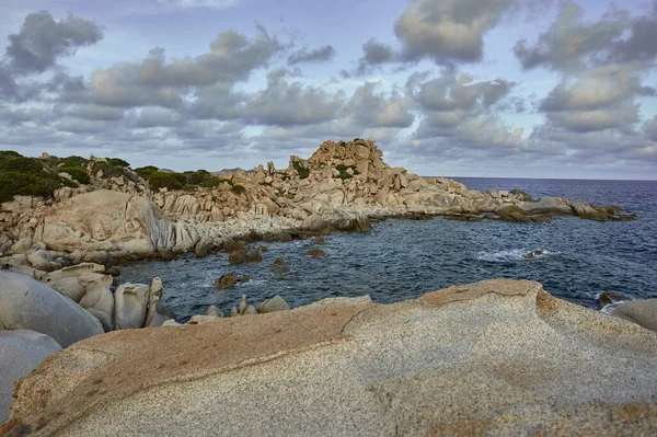 Деталь Южного Побережья Сардинии Именно Местечке Пунта Молентис Береговая Линия — стоковое фото