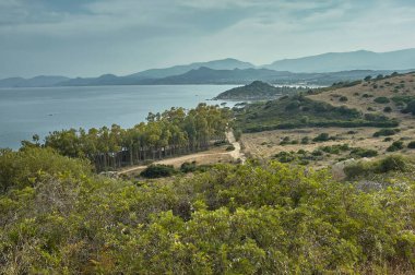 Sardunya 'nın tipik güney kıyıları çalılar, tepeler ve nefes kesen bir manzarayla birleşen denizler..