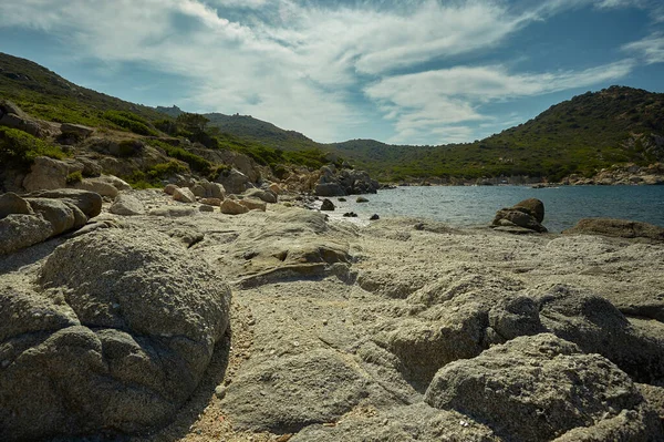 Ширококутний Знімок Скелі Типовий Ландшафтів Південної Саредни — стокове фото