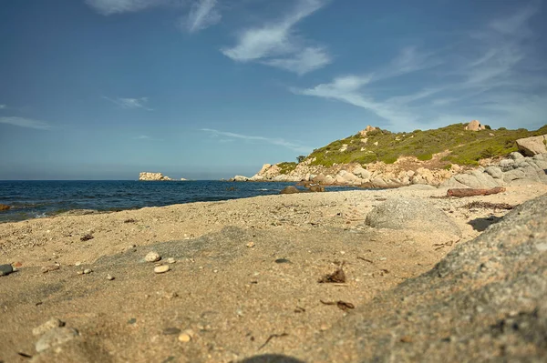 Beautiful Mediterranean Beach Typical Coast Southern Sardinia Taken Summer Beach — Stock Photo, Image