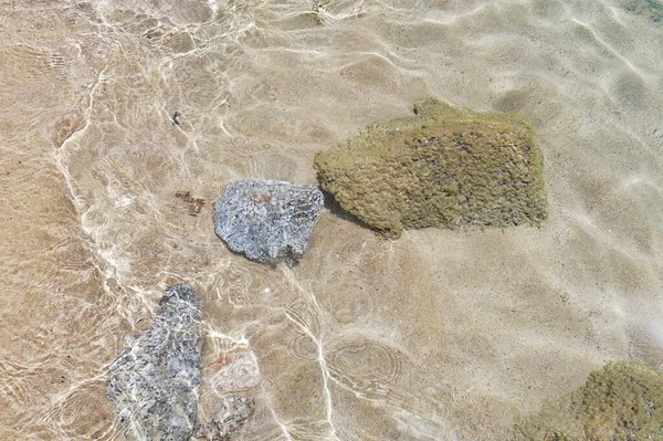 Rocce Sotto Acque Trasparenti Cristalline Del Mar Dei Caraibi — Foto Stock