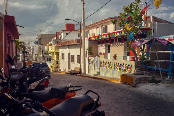 Isla Mujeres Μεξικό Αυγούστου 2022 Θέα Στην Οδό Μιας Γειτονιάς — Φωτογραφία Αρχείου