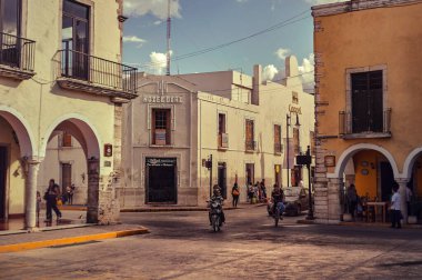 Valladolid, Mexico 20 august 2022: View of a corner of the main square of Valladolid in Mexico