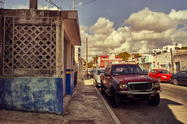 Playa Del Carmen Mexico August 2022 Decadent Ruined Buildings Side — 스톡 사진